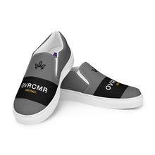 Load image into Gallery viewer, OVRCMR Dist. Slip-on canvas sneakers (asphalt/black)
