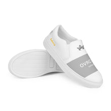 Load image into Gallery viewer, OVRCMR Dist. Slip-on canvas sneakers (white/grey)
