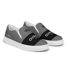 Load image into Gallery viewer, OVRCMR Dist. Slip-on canvas sneakers (asphalt/black)
