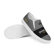 Load image into Gallery viewer, OVRCMR Dist. Slip-on canvas sneakers (asphalt/black)
